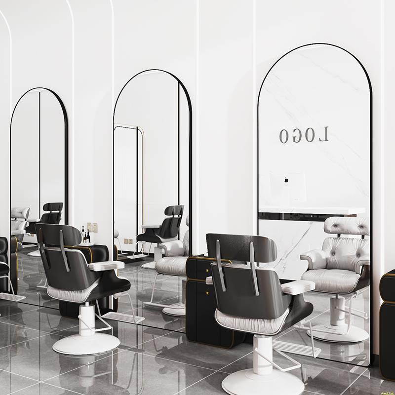 网红理发店潮店发廊专用镜子美容美发镜台烫染壁挂贴墙单面剪发镜
