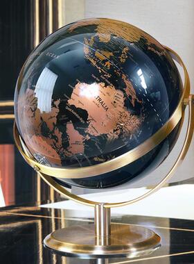 现代轻奢高档地球仪摆件酒柜办公室书房桌面玄关客厅家居软装饰品