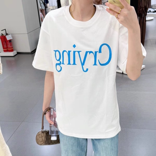 Crying纯棉基础款 Crying撞色字母tee宽松基础版 透气棉感情侣短袖