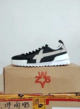 W6YZ 男女款黑色系带透气休闲运动鞋复古跑步鞋38码40/41/42/43码