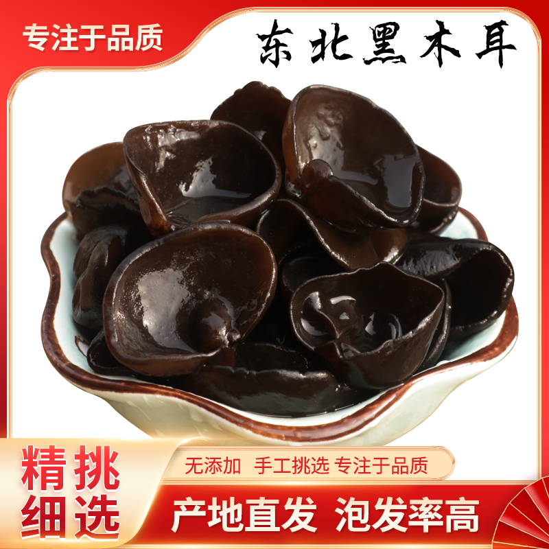 东北黑木耳干货500g秋木耳农家小碗耳长白山野生椴木耳老鼠耳包邮