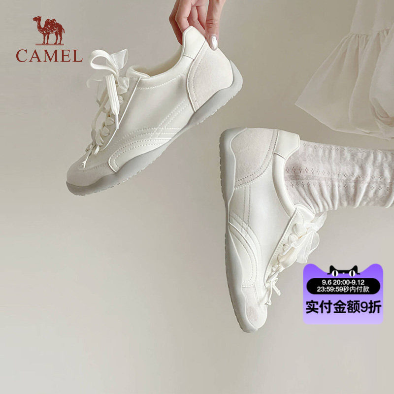 骆驼女鞋芭蕾德训鞋内增高小白鞋图片
