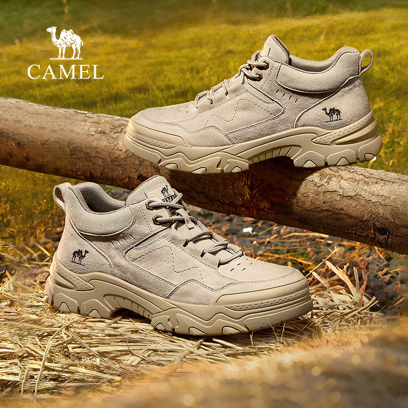 骆驼2026春季男鞋徒步鞋厚底休闲运动鞋透气户外登山鞋工装鞋男