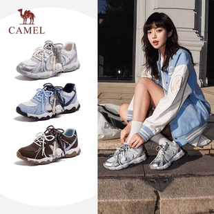 直播骆驼轻云德训鞋女鞋2026新款休闲鞋百搭户外运动鞋女厚底板鞋