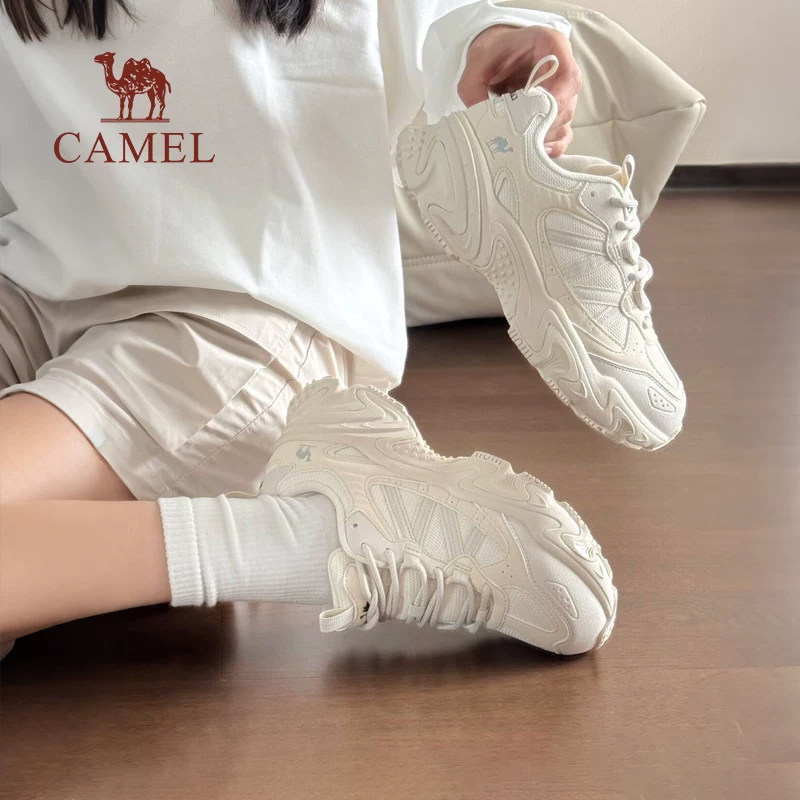 骆驼复古老爹鞋女厚底增高运动鞋