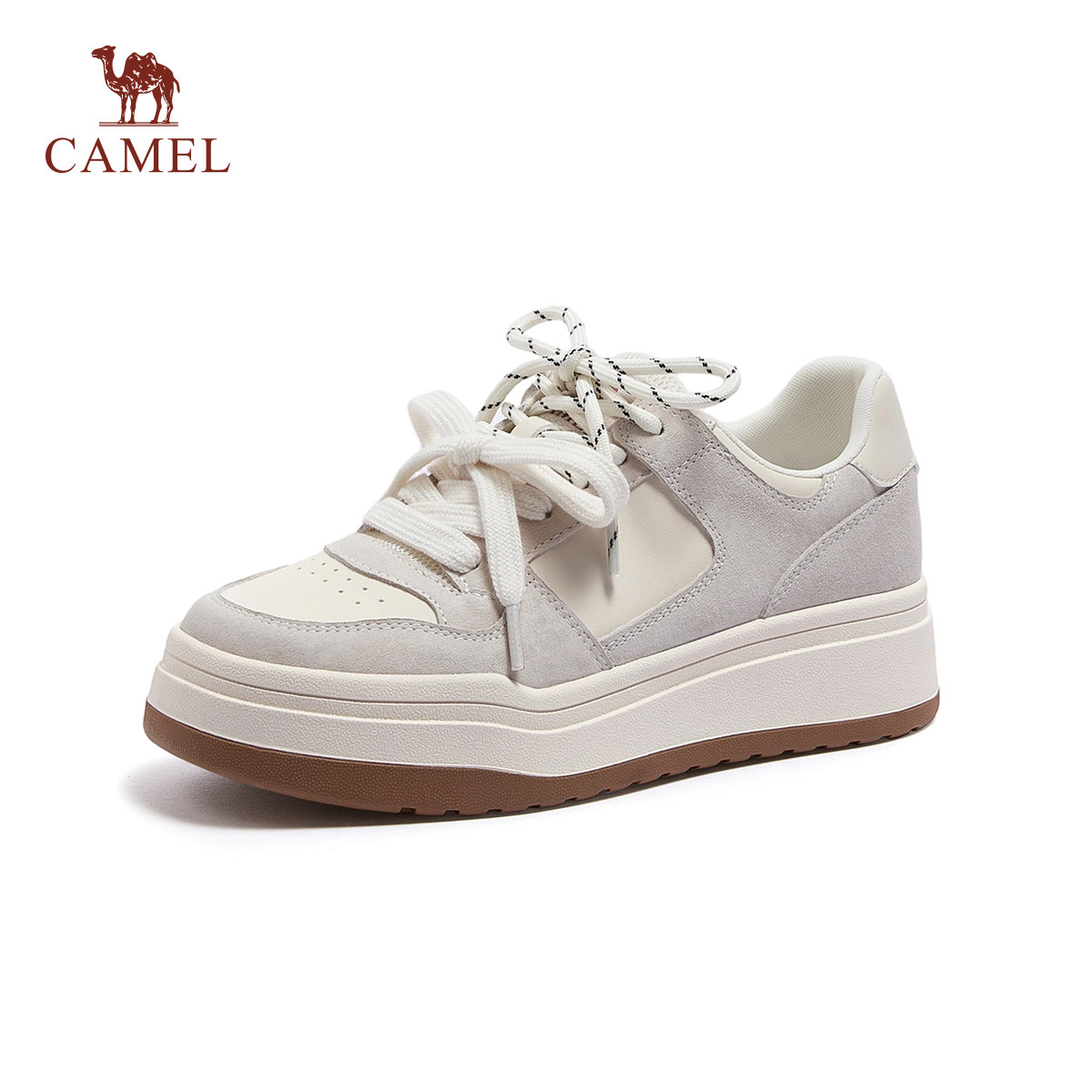 骆驼女鞋2026早春新款百搭厚底户外运动休闲鞋面包鞋休闲板鞋女款,女鞋,休闲板鞋,淘宝优惠券,粉丝福利购,淘宝优惠卷