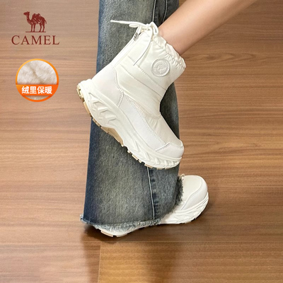 骆驼户外雪地靴加厚棉鞋女