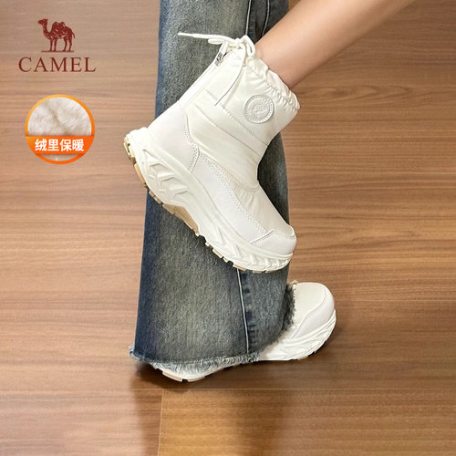 骆驼户外雪地靴加厚棉鞋女