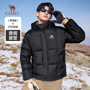 骆驼「火山656」热感时尚 加厚保暖休闲羽绒服