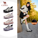 骆驼女鞋2026春季新款丑萌鞋女运动休闲鞋复古登山鞋户外徒步鞋