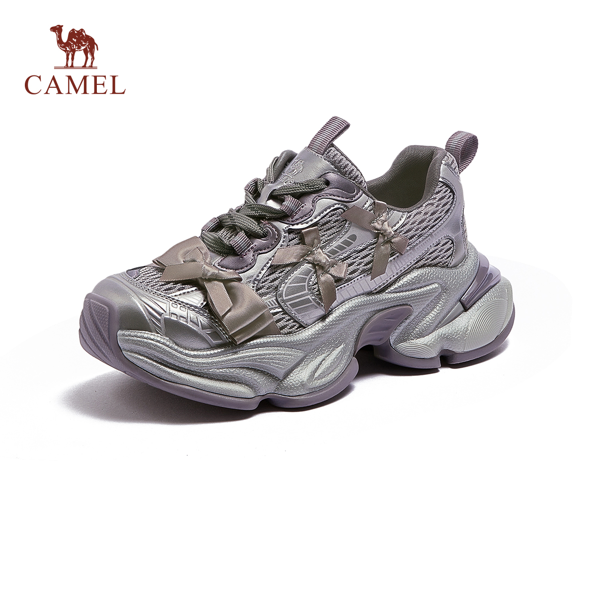 骆驼女鞋秋冬新款时尚潮流百搭老爹鞋户外徒步休闲鞋