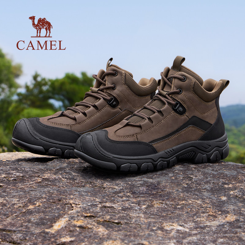 骆驼男鞋2025秋冬防撞耐磨抓地经典城市户外登山鞋厚底高帮徒步鞋