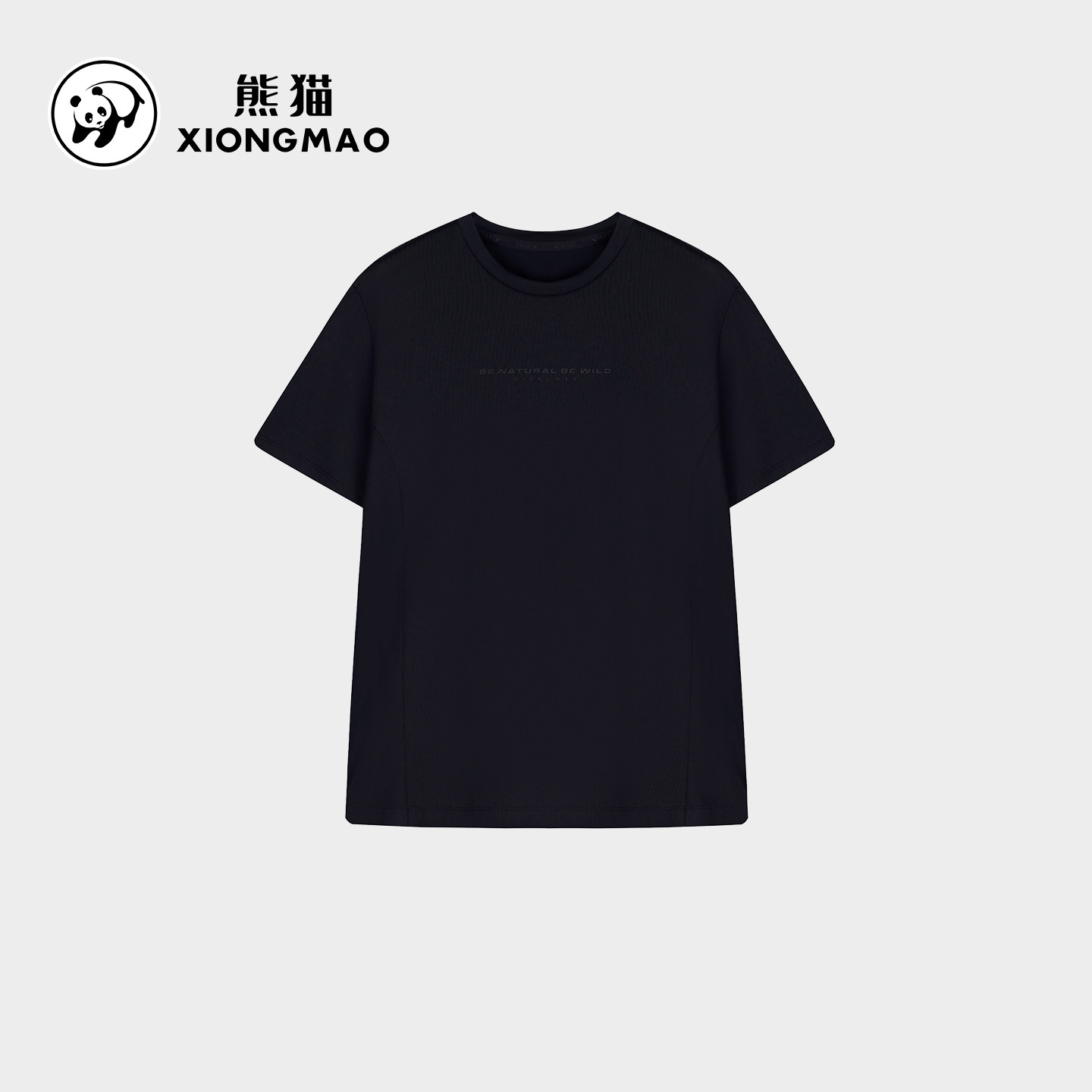 熊猫t恤短袖凉感速干男款2026春夏新款宽松显瘦透气休闲圆领上衣