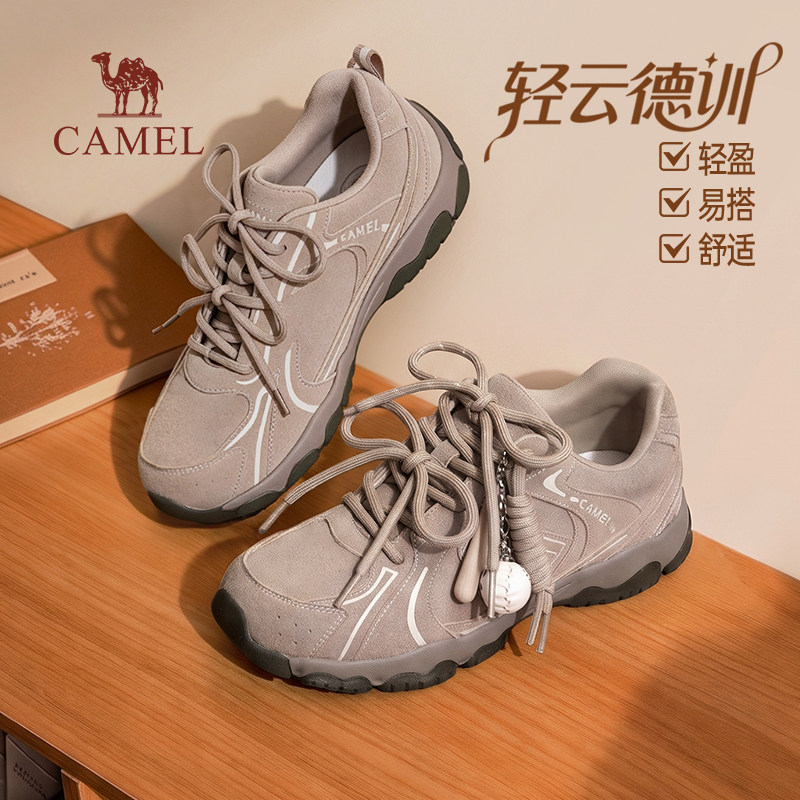 骆驼轻云德训鞋女鞋2026秋冬新款赛车鞋情侣款运动鞋休闲板鞋女款