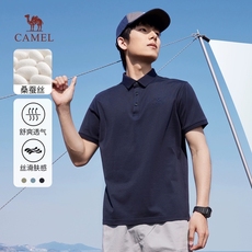 骆驼男装短袖t恤polo休闲