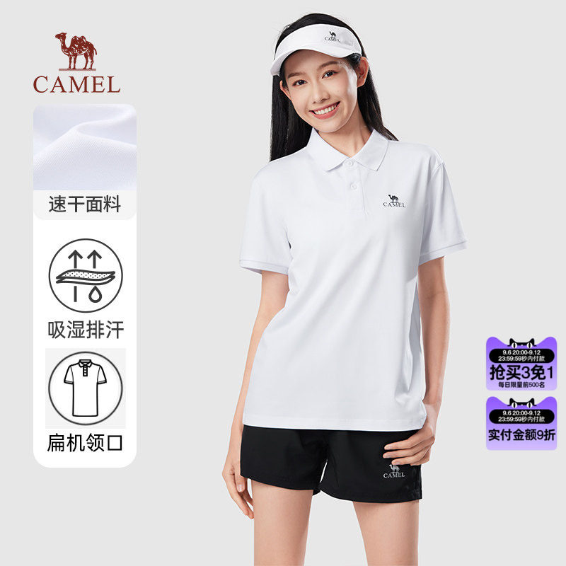 骆驼女装Polo衫透气情侣同款图片