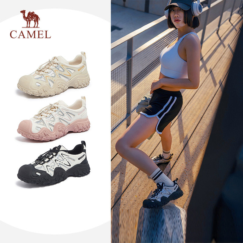 骆驼女鞋2026春夏运动户外休闲徒步登山鞋老爹鞋时尚休闲鞋