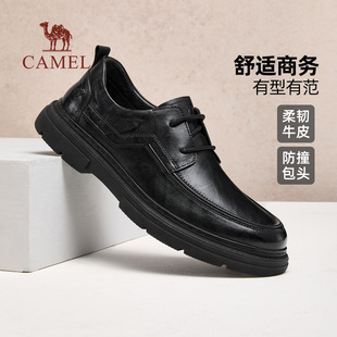 舒适真皮经典 新款 增高软底婚鞋 男士 骆驼男鞋 商务休闲皮鞋 2025冬季