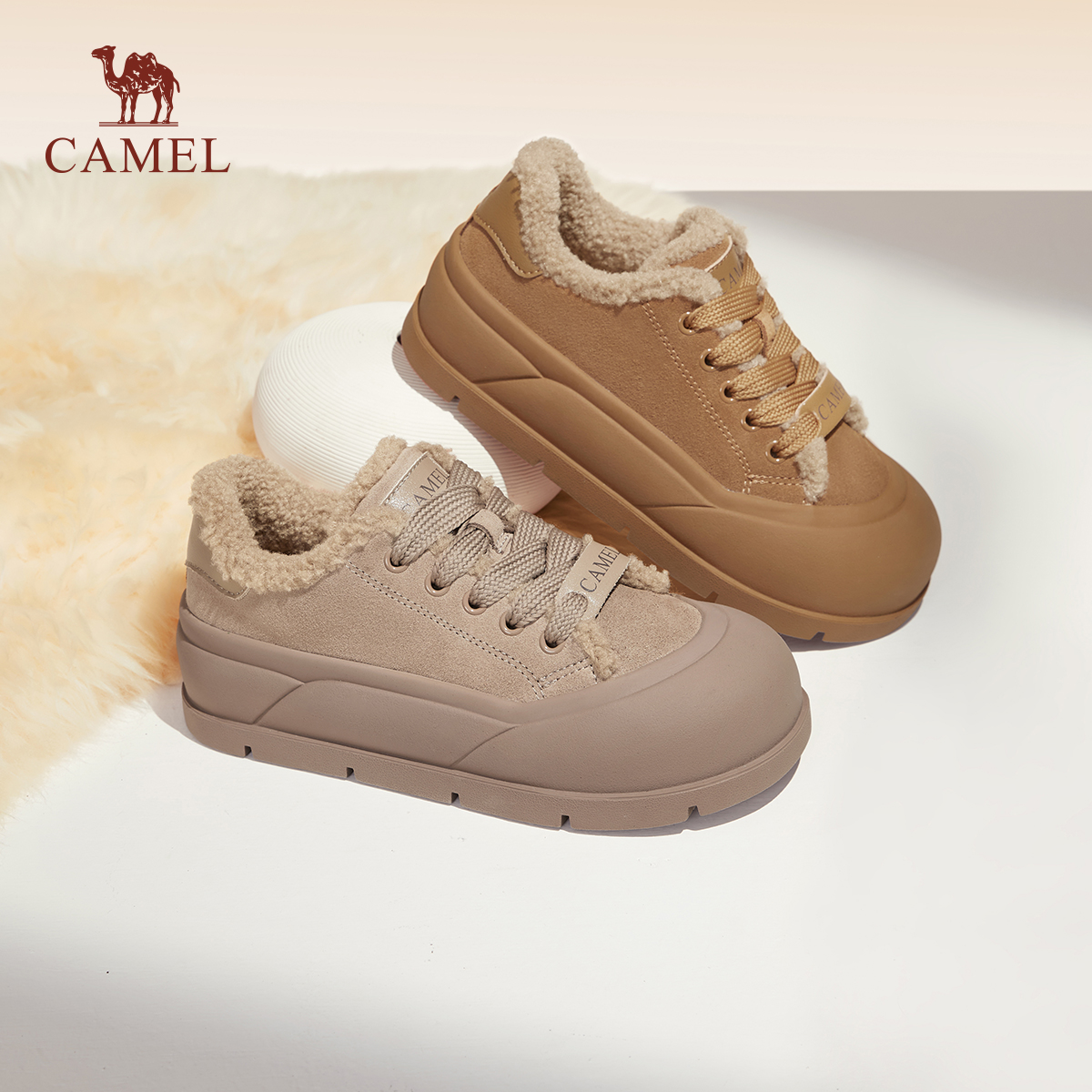 骆驼保暖时尚雪地靴加厚