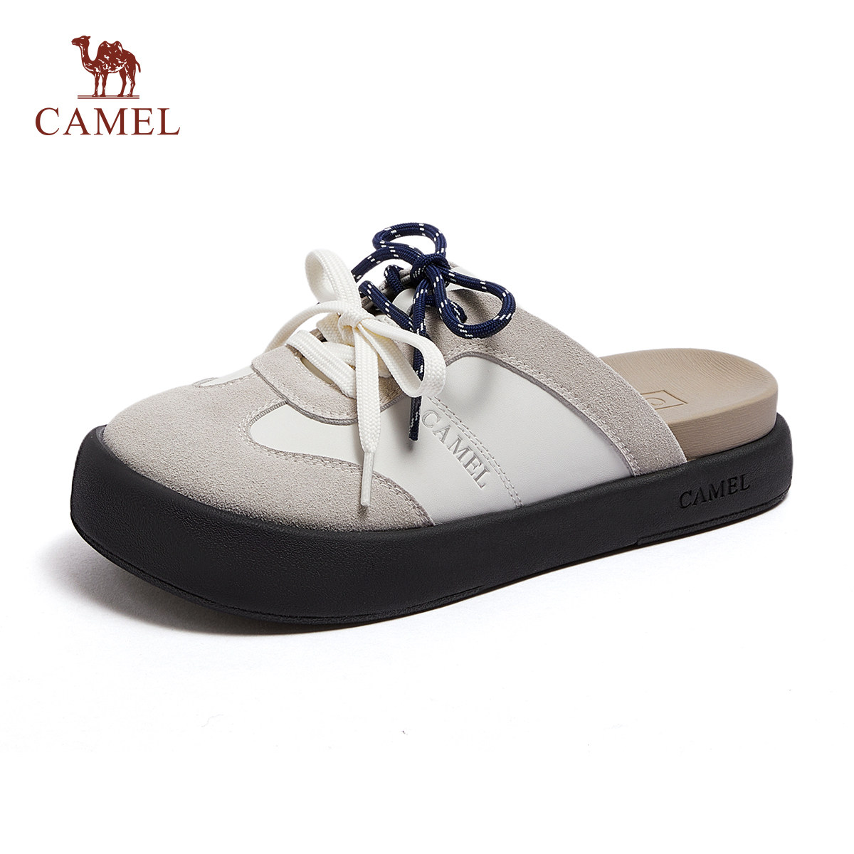 骆驼女鞋2026早春新款青春潮流时尚百搭包头拖鞋户外休闲凉鞋