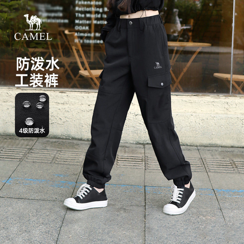 王俊凯同款骆驼女装工装裤2026春季加绒保暖防泼水徒步裤男女