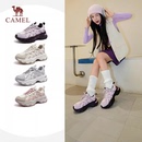 女百搭运动鞋 骆驼女鞋 休闲鞋 时尚 女 2025秋冬厚底增高老爹鞋