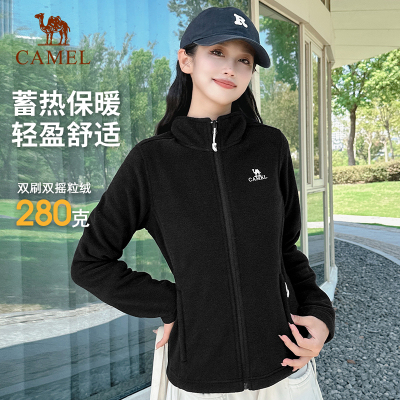 骆驼户外秋季双面加绒加厚男女