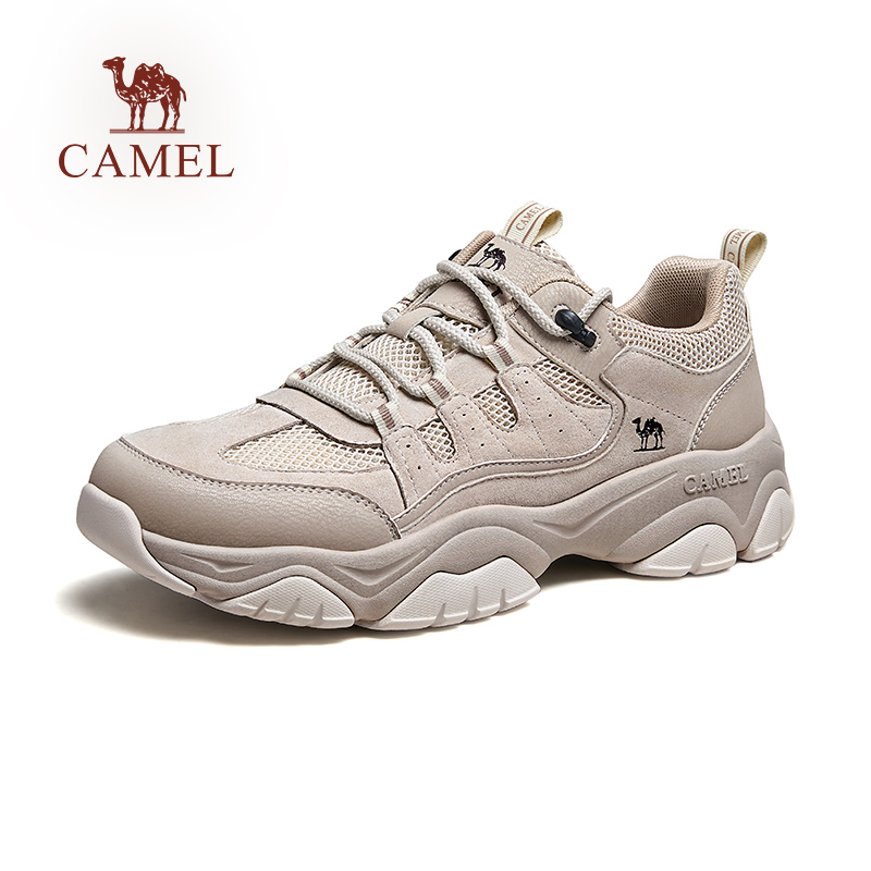 复古拼接帮面透气网面运动老爹鞋