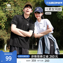 夏季 骆驼女装 短袖 吸湿速干透气翻领纯色polo领t恤女 polo衫 2024款