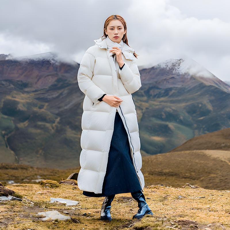 冰锦翎400g长款羽绒服女95白鸭绒