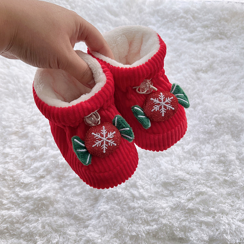 恬薇雅婴儿步前鞋冬季过年加厚款