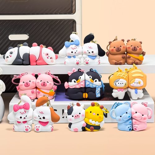 情侣小猫树脂独立包装植绒毕业