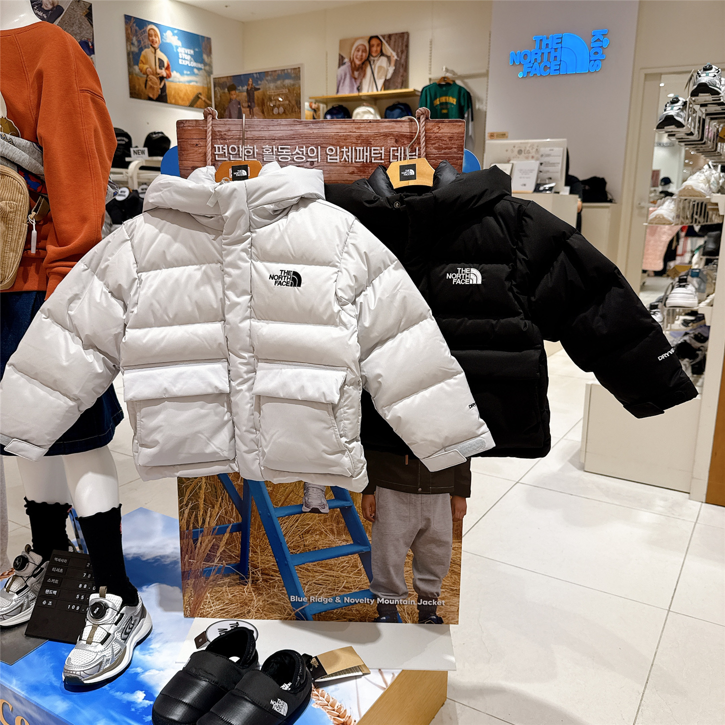 鸭绒80%THE NORTH FACE儿童北面连帽羽绒服韩国代购25冬时尚外套