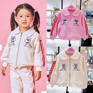 Pink 保暖甜美上衣 Dragon粉龙女童翻领洋气外套韩国代购 2025秋季