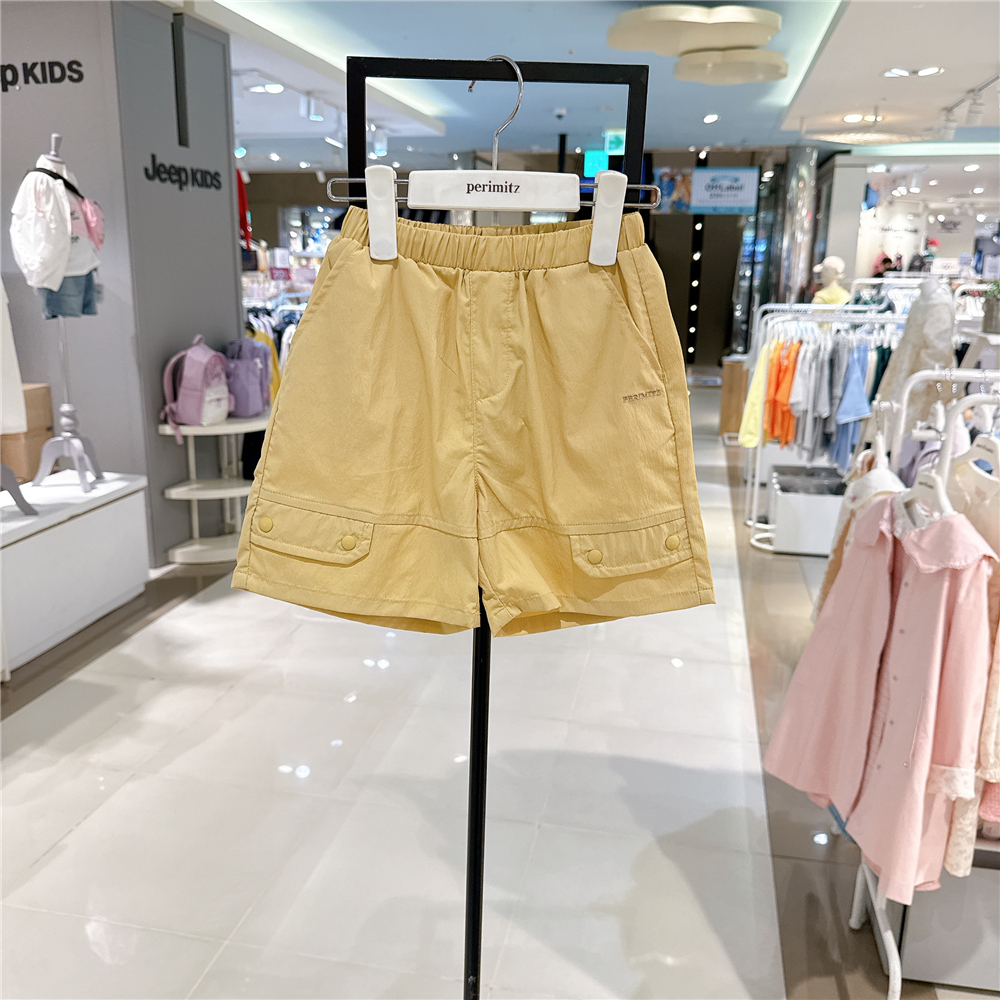 perimitz男童女童休闲裤子韩国专柜代购2025夏儿童舒适短裤松紧腰