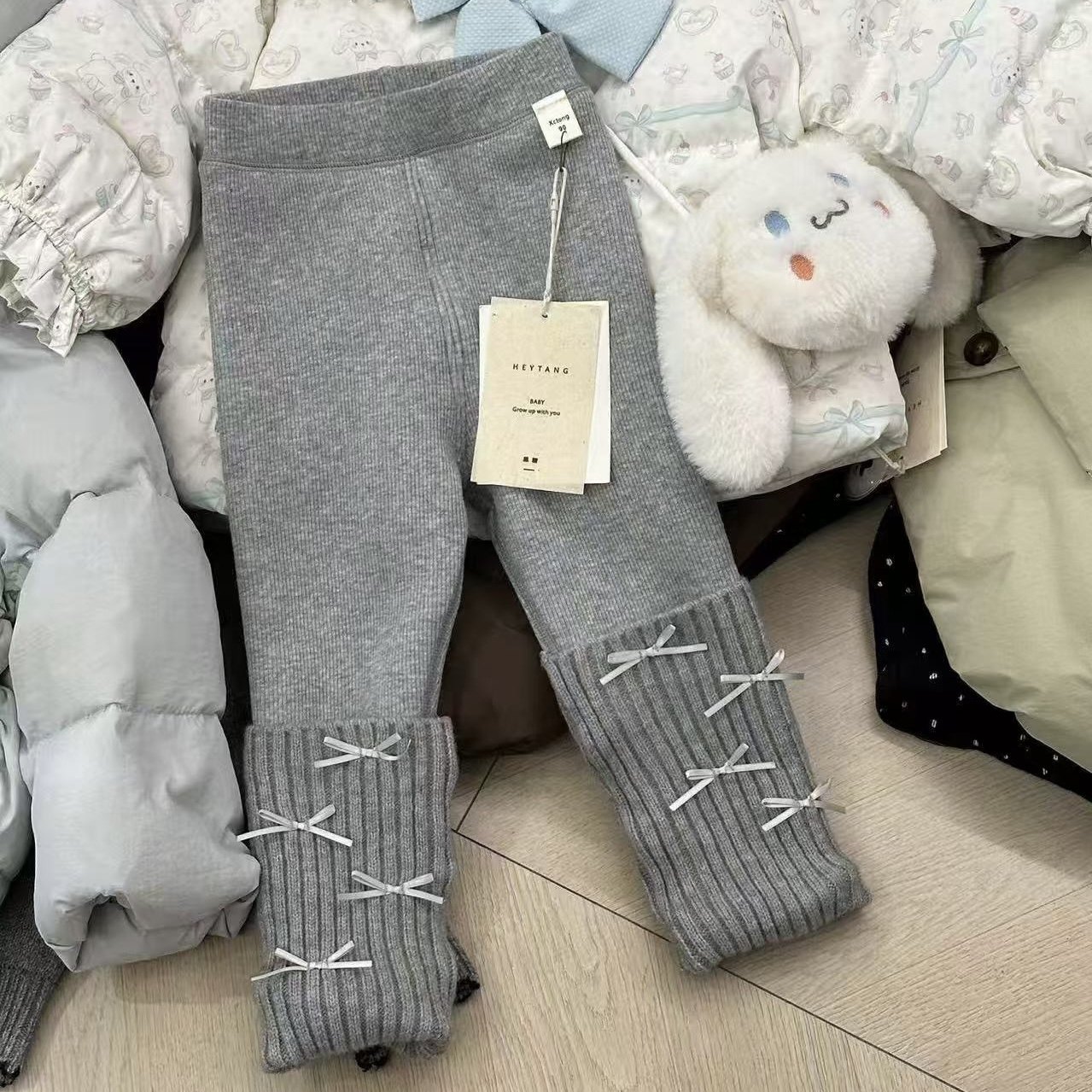 韩国童装女童冬季加绒加厚裤子2025儿童甜美蝴蝶堆堆袜保暖打底裤,童装/婴儿装/亲子装,裤子,淘宝优惠券,粉丝福利购,淘宝优惠卷