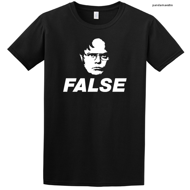 DWIGHT SCHRUTE FALSE男装男孩儿童T恤短袖T-SHIRT女装