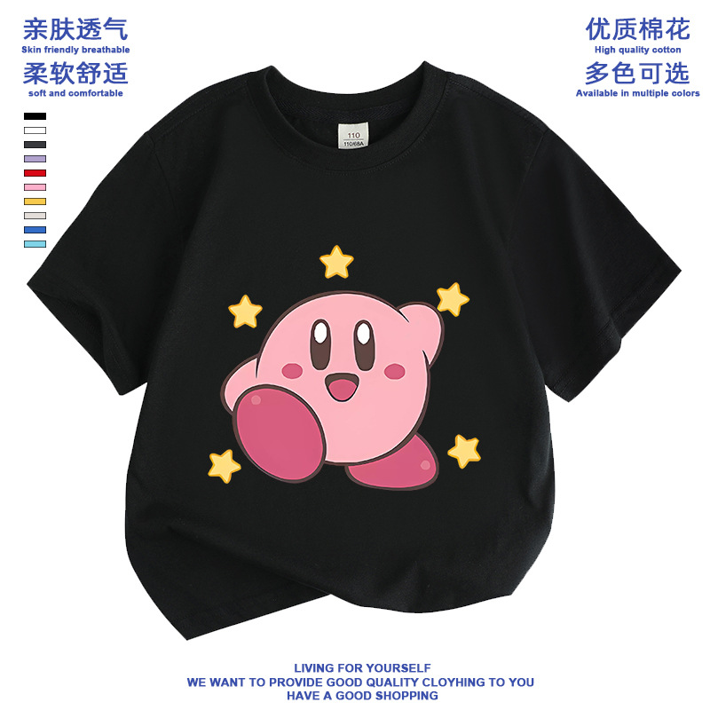 卡通男女童装短袖T恤卡比上衣潮