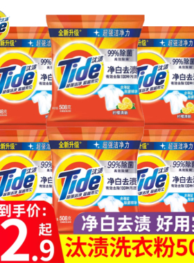 汰渍洗衣粉508g*5袋家庭实惠装促销组合装小包装净白去渍正品包邮