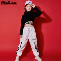 Cô gái hip hop mới phù hợp với phong cách hip-hop triều Hàn phiên bản áo dài tay rốn của trẻ em - Trang phục trang phục hóa trang cho bé