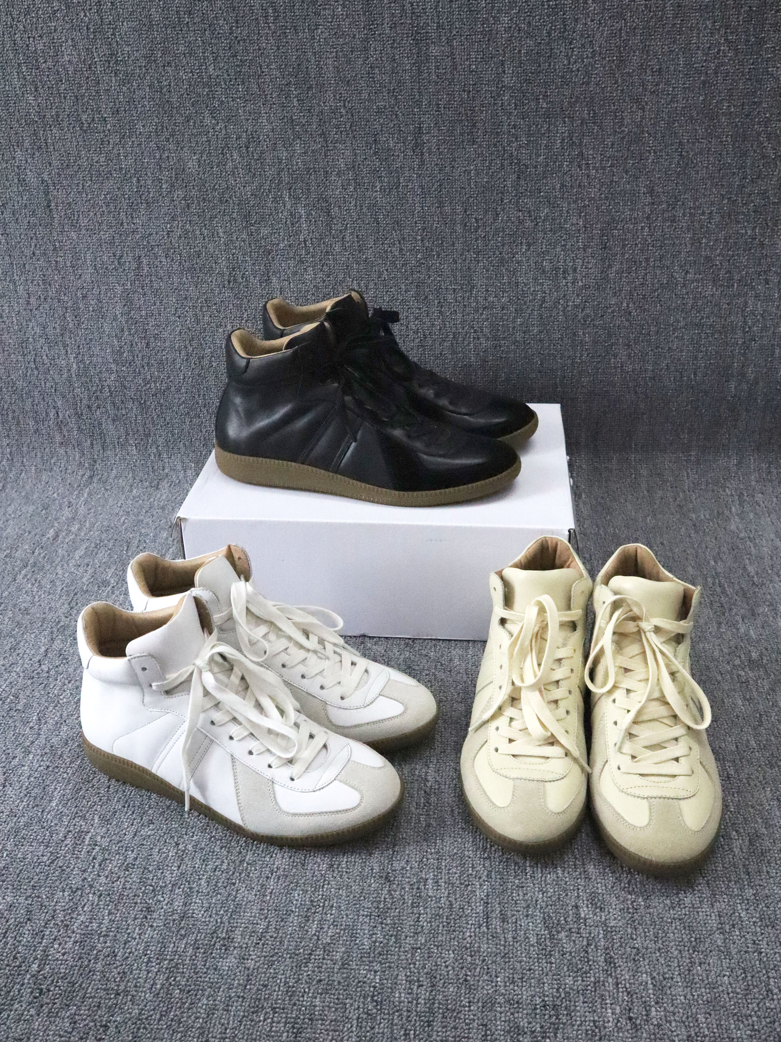 德训鞋高帮真皮定制增高通勤休闲