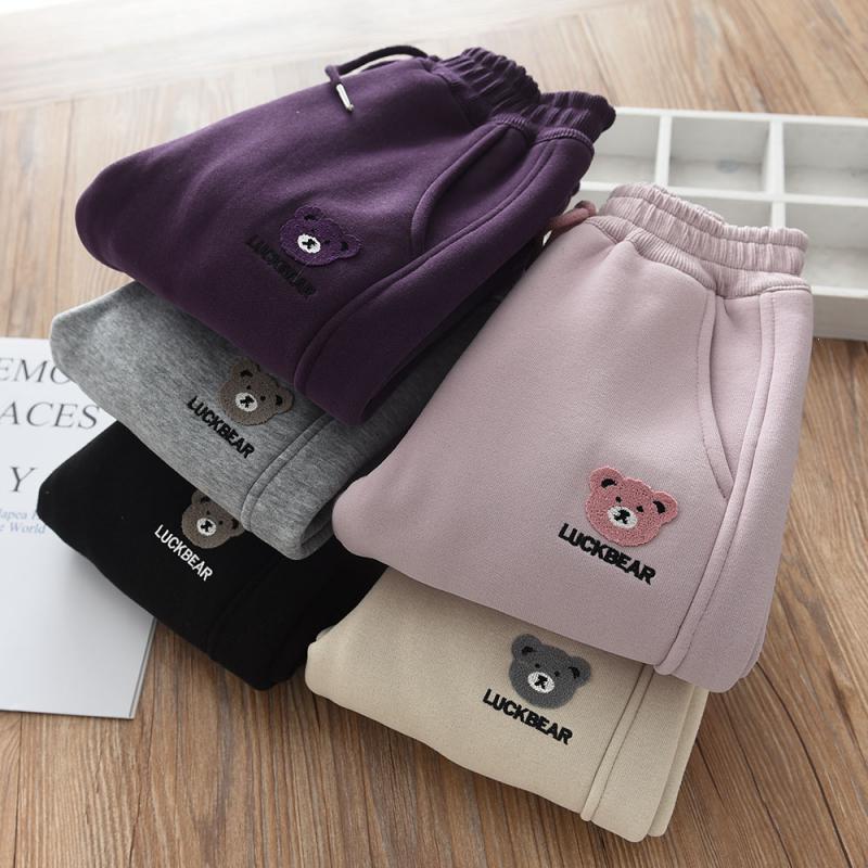 女童冬季加绒裤子男女童运动裤大童衣服10岁7八7-8九10十岁冬装11