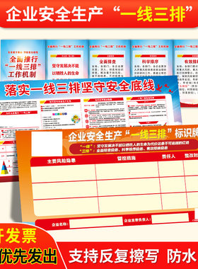一线三排企业安全生产管理标识牌