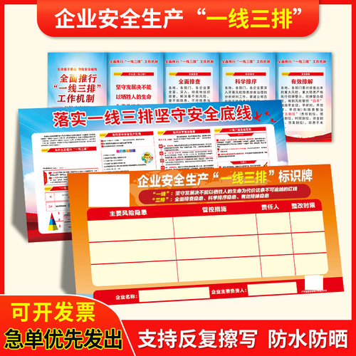 一线三排企业安全生产管理标识牌