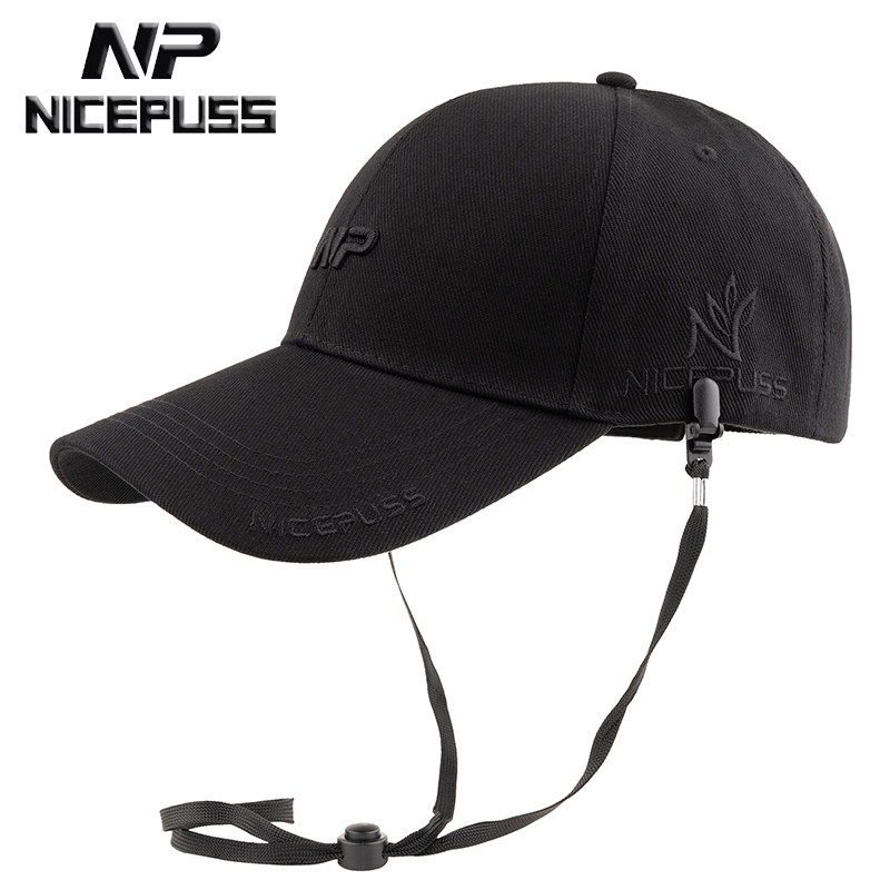 NP高端品牌帽子男款大头围春夏户外垂钓防风绳遮阳防晒硬顶棒球帽