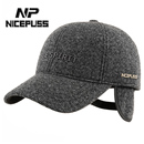 男士 棒球帽加绒中老年鸭舌帽男爸爸加厚老人帽子男秋冬保暖护耳帽