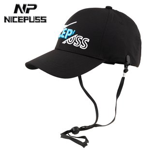NP高端帽子男款鸭舌帽春夏户外骑行遮阳防晒帽女防风绳硬顶棒球帽