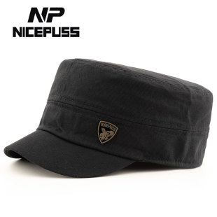 高端品牌短舌帽子男2026新款大码封口平顶帽男帽小头围短檐鸭舌帽