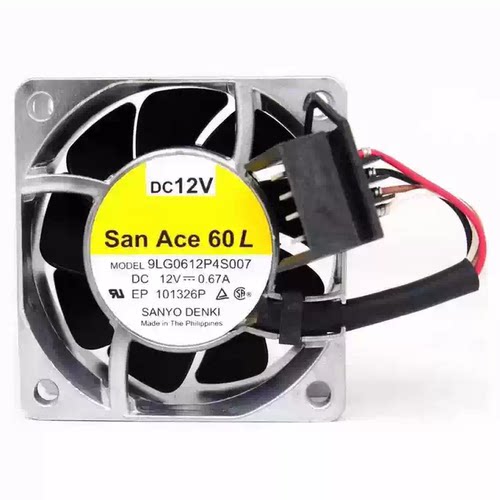 9LG0612P4S007金属铝框三洋SANYO DC12V0.67A PWM控制4线散热风扇