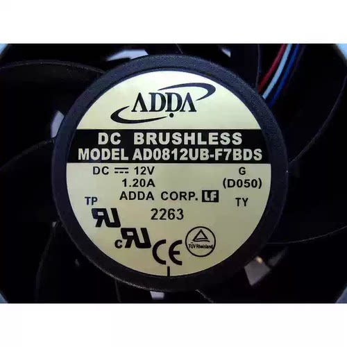 正品协喜ADDA AD0812UB-F7BDS 12V 1.20A 8038 高转速大风量 风扇
